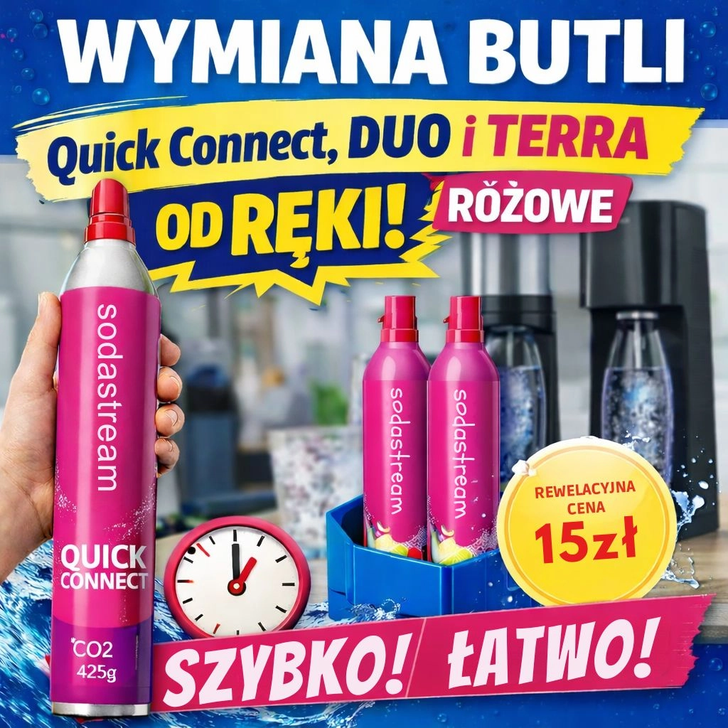 Wymiana butli SodaStream 15 zł